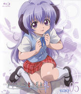 female furude_hanyuu high_resolution higurashi_no_naku_koro_ni horns kneeling official_art purple_eyes purple_hair scan solo tongue // 1521x1768 // 2.6MB