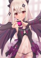 1_female 1girl absurdres bangs black_panties black_underwear blush breasts clothing eyes face facial_expression fate fatekaleid_liner_prisma_illya fate_(series) fate_kaleid_liner_prisma_illya female hair hair_between_eyes heart heart_hands highres illyasviel_von_einzbern lolibooru.moe long_hair looking_at_viewer navel pan_korokorosuke panties questionable red_eyes safe sidelocks small_breasts smile solo stomach underwear white_hair // 2894x4093 // 4.4MB