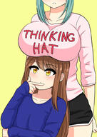 meme thinking_hat // 1425x2015 // 321.0KB
