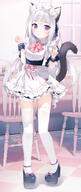 animal_ears cat_ears ears female karory karoryyy maid original waitress white_kneesocks しっぽ めいどりーみん めいどりーみん研修生クロノちゃん // 631x1500 // 332.1KB