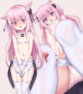 1_female 2020 animal_ear_fluff animal_ears animal_humanoid animal_tail apron ass azur_lane bell bikini bikini_top bikini_top_only blush bodily_fluids bow breasts cat_ears cat_humanoid cat_tail catgirl clothed clothing commission commissioner_upload covering covering_crotch detached_collar ears embarrassed felid_humanoid feline feline_characteristics feline_humanoid female from_below garter_belt garter_straps hair hair_bow hair_ornament humanoid jingle_bell kisaragi_(azur_lane) legs legwear lingerie loli lolibooru.moe long_hair mammal mammal_humanoid mannack mtu_virus multiple_views navel nekomimi open_mouth panties pink_background pink_eyes pink_hair pink_panties pink_underwear pixiv_request questionable ribbon sankaku_channel simple_background small_breasts solo stomach swimsuit swimwear tail tail_ornament tail_ribbon tears thigh-highs thigh_gap thighhighs thighs two_side_up underwear viewed_from_below waist_apron white_apron white_bikini white_legwear white_swimsuit white_tights young 如月 // 927x1040 // 929.4KB