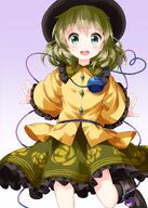 1_female 1girl black_footwear black_hat black_headwear blush boots d danbooru danbooru-safebooru eyeball eyebrows eyebrows_visible_through_hair female floral_print footwear frilled_shirt_collar frilled_skirt frilled_sleeves frills gelbooru girl gradient gradient_background green_eyes green_hair green_skirt hat headwear heart heart_of_string high_resolution highres komeiji_koishi long_sleeves looking_at_viewer mature medium_hair open_mouth pov print_skirt purple_background questionable ruu_(tksymkw) s safe safebooru shirt short_hair simple_background single skirt smile solo tall_image third_eye touhou wide_sleeves yellow_shirt // 1000x1400 // 855.2KB