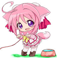 collar_(animal) dog_days female inumimi kemonomimi millhiore_firianno_biscotti pink_hair solo youri19 // 650x662 // 163.5KB