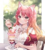 animal_ears awwnime momoshiki momoshiki_tsubaki nekomimi parfait_[artist's_original] reddit safe x54dc5zx8 ももしき ももしきし オリジナル ケモ耳 スイーツ ネイル パフェ マニキュア 女の子 桃パフェ🍑 猫耳 紐タイ // 1350x1500 // 2.9MB