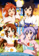 4_females 4girls >_< >d \m absurd_resolution absurdres alternate_hairstyle antenna_hair art black_hair blush blush_stickers brown_eyes brown_hair chestnut_mouth closed_eyes cotton_candy d double_\m eating eyes_closed fang fangs feet female food furukawa_hideki goldfish_scooping green_eyes hair hideki_furukawa high_resolution highres hotaru_ichijou ichijou_hotaru japanese_clothes kimono komari_koshigaya koshigaya_komari koshigaya_natsumi lolibooru lolibooru.moe long_hair miyauchi_renge multiple_females multiple_girls natsumi_koshigaya night non_non_biyori obi official_art open_mouth orange_hair poi_(goldfish_scoop) purple_hair red_eyes renge_miyauchi safe sash sky smile takoyaki v-shaped_eyebrows wavy_mouth yukata // 4087x5798 // 2.5MB