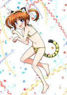 1girl 2 2022 2022正月虎ビキニフェイトちゃん absurdres animal_ears bikini blue_eyes blush breasts brown_hair chinese_zodiac confetti eyebrows_visible_through_hair fake_animal_ears fake_tail hair_ornament hair_ribbon highres looking_at_viewer lou lou_tamagoya lyrical_nanoha mahou_shoujo_lyrical_nanoha mahou_shoujo_lyrical_nanoha_a's micro_bikini miyajima_hitoshi navel open_mouth questionable ribbon shiny shiny_hair shiny_skin short_hair simple_background small_breasts smile solo swimsuit tail takamachi_nanoha tiger_ears tiger_tail twintails white_background year_of_the_tiger アナル尻尾 フェイト・t・ハラオウン 八神はやて 高町なのは 魔法少女リリカルなのは // 1771x2500 // 1.8MB