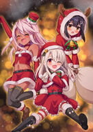 3girls ;d ^_^ alternate_costume alternative_costume armwear black_hair black_legwear breasts brown_eyes brown_skin chloe_von_einzbern christmas christmas_outfit closed_eyes commentary commentary_request d danbooru dark-skinned_female dark_skin dark_skinned_female dress elbow_gloves explicit eyes_closed fate fatekaleid_liner_prisma_illya fatestay_night fate_(series) fate_kaleid_liner_prisma_illya female fur fur-trimmed fur-trimmed_dress fur-trimmed_hat fur-trimmed_headwear fur-trimmed_hood fur-trimmed_skirt fur-trimmed_sleeves fur_trim gloves group hat headwear highres hood hood_up illyasviel_von_einzbern legwear lolibooru lolibooru.moe long_hair magical_girl mature miniskirt miyu_edelfelt morokoshi_(tekku) multiple_females multiple_girls navel nsfw o one_eye_closed one_side_up open-mouth_smile open_mouth pink_hair pixiv_id_4752647 prisma_illya questionable red_dress red_eyes red_gloves red_headwear red_skirt sack safe sankaku_channel santa_costume santa_hat sensitive skirt small_breasts smile stomach striped striped_legwear tank_top thighhighs trio white_hair wink // 1240x1754 // 1.2MB