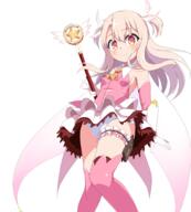 1girl ascot boots breasts bridal_garter card_holster commentary_request elbow_gloves fatekaleid_liner_prisma_illya fate_(series) feather_hair_ornament feathers gloves hair_ornament highres holding holding_wand illyasviel_von_einzbern kaleidostick kuu_nekoneko layered_gloves lolibooru long_hair magical_girl magical_ruby orange_ascot panties pantsu pink_feathers pink_footwear pink_gloves pink_sleeves prisma_illya safe sensitive sleeveless small_breasts smile solo thigh_boots thighhighs two_side_up underwear wand white_gloves white_hair white_panties white_pantsu // 1800x2000 // 972.9KB