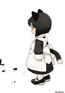 1girl akai_sashimi animal_ears apron artist_name black_dress black_eyes black_hair child clenched_hand dress eyebrows_hidden_by_hair female_child general lolibooru long_sleeves maid mary_janes original safe shoes short_hair simple_background socks solo tail white_background white_legwear white_socks // 698x1000 // 41.1KB