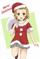 1_female 1girl bad_id bad_pixiv_id border brown_eyes brown_hair christmas female hat k-on! ma-2_(konkon_kitakitsune) ma-2_(mazema-2) outside_border sac sack safe santa_costume santa_hat short_hair tainaka_ritsu // 466x680 // 194.5KB