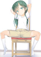 1_female 1girl 25 2d_art arms_behind_head arms_up artist_name bangs bikini blush brown_shorts child clavicle collarbone danbooru danbooru-safebooru dated explicit explicit_content eyebrows eyebrows_visible_through_hair female female_focus flat_chest full_body gelbooru green_eyes green_hair hair_between_eyes head_tilt knee-high_legwear knee_highs kneehighs legs legwear loli lolibooru lolibooru.moe long_hair looking_at_viewer micro_bikini no_shoes nsfw on_chair original original_character panties parted_lips pettanko pictures pixiv_60644 pixiv_73593438 pov safe safebooru sakura_asumi sankaku_channel shirt short_shorts short_sleeves shorts sitting socks solo spread_legs spreading swimsuit swimwear tomboy underwear very_long_hair white_legwear white_shirt white_socks yone_kinji yonekinji young 与根金次 週末イラスト1124～0309 // 800x1116 // 108.7KB