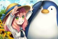 1girl 2 anya_(spy_x_family) anyaforger bangs bird blue_sailor_collar bug butterfly child collared_dress danbooru dress eyelashes female_child flower gelbooru general green_eyes hat insect medium_hair neckerchief oko okotte-neko outdoors penguin pink_hair pixiv pixiv_100772858 pixiv_12122536 safebooru sailor_collar sky smile solo spy_x_family spyxfamily spyxfamilyfanart straw_hat stuffed_animal stuffed_toy sunflower teeth upper_body white_dress アーニャ アーニャ・フォージャー スパイファミリー // 1200x811 // 1.3MB