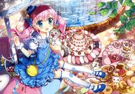 animal beverage blue_eyes cake cat clothing dress drink feline female food fujima_takuya loli lolita_fashion mammal neko pink_hair scan tagme thigh-highs thighhighs tied_hair twintails young // 3300x2315 // 9.2MB