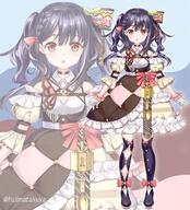 1girl black_footwear black_hair bow bowtie braid commentary_request frills fujima_takuya general gloves lock lolita_fashion mocochin nijigen_project nijigenプロジェクト nika_linh_lan o official_art red_eyes solo spoon standing tachi-e twitter_username virtual_youtuber vtuber white_gloves フリル 仁香リンラン 手袋 藤真拓哉@シグルリ // 618x680 // 113.5KB