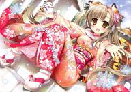 animal_ears brown_eyes brown_hair ears female fixed fujima_takuya japanese_clothes kimono lolita_fashion possible_duplicate safe tail wa_lolita yande.re // 4962x3500 // 14.7MB