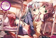 2girls animal animal_ears ass blush bow braid braids brown_hair cat cat_ears catgirl catperson digital_version dog_ears doggirl ears feet feline female fujima_takuya garrison_cap gray_hair green_eyes grey_hair knee_highs kneehighs konachan.com lesbian long_hair mammal multiple_females multiple_girls neko nekomimi open_shirt panties questionable scan school_uniform seifuku shirt short_hair skirt sweater tail thigh-highs thighhighs underwear uniform yande.re yuri // 2808x1920 // 5.6MB