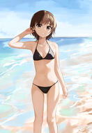 1646940265020 1girl absurdres awpsps beach bikini black_bikini black_swimsuit blue_sky breasts brown_eyes brown_hair clothing cloud clouds cowboy_shot day female funami_yui high_resolution highres horizon keibi_inu ocean open_mouth outdoors owo parted_lips s safe sankaku short_hair sky small_breasts solo swimsuit very_high_resolution yuru_yuri おへそ ゆるゆり 水着 船見結衣 警備犬 黒ビキニ // 2308x3353 // 365.0KB