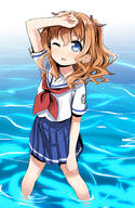 10s 1_female 1girl 2010s abe_kanari badge blue_eyes blue_skirt brown_hair danbooru feet female hair_ornament hair_ribbon hair_tie high_school_fleet long_hair looking_up mature neckerchief one_eye_closed pleated_skirt red_neckerchief red_neckwear ribbon safe sailor_uniform school_uniform schoolgirl_uniform serafuku short_sleeves skirt soaking_feet solo standing tied_hair twintails two_side_up uniform wading water yanagiwara_maron yokosuka_girls_marine_high_school_uniform // 625x960 // 476.2KB