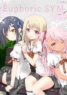 10s 3girls ;) asymmetrical_hair bench black_hair black_legwear blonde blonde_hair bracelet braid brown_skin bush bushes chloe_von_einzbern commentary_request d dark-skinned_female dark_skin dark_skinned_female eyebrows eyebrows_visible_through_hair fate fatekaleid fatekaleid_liner_prisma_illya fate_(series) female finger_to_mouth grey_skirt hair_ornament hair_ribbon hair_tie hand_on_another's_shoulder hisagiyuu illyasviel_von_einzbern jewellery jewelry legwear lolibooru lolibooru.moe long_hair looking_at_viewer mature miyu_edelfelt multiple_females multiple_girls one_eye_closed one_side_up open-mouth_smile open_mouth pink_hair ponytail pov puffy_short_sleeves puffy_sleeves red_eyes ribbon safe sankaku_channel sensitive short_sleeves side_ponytail sitting skirt smile socks thighhighs tied_hair tree white_legwear wink yellow_eyes // 1000x1410 // 1.3MB