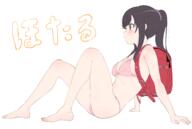 1girl 2 2d_art arm_support backpack bag bare_arms bare_legs bare_shoulders barefoot bikini black_hair blush breasts brown_eyes character_name eyebrows_visible_through_hair feet female flat_color from_side full_body gelbooru hair_ornament hair_scrunchie hair_up halterneck highres ichijou_hotaru in_profile knees_up large_breasts leaning_back legs long_hair medium_breasts midriff nail_polish navel non_non_biyori pink_bikini pink_nails pink_swimsuit pixiv_11229342 pixiv_87303893 ponytail profile purple_scrunchie r-18 randosel randoseru red_bag s safe school_bag scrunchie sensitive sidelocks simple_background sincos sincostan0231 sitting sketch solo string_bikini swimsuit swimwear tied_hair translated trg-_(sain) under_boob underboob white_background のんのんびより アイドルマスターシャイニーカラーズ アイマス10000users入り アイマス1000users入り アナル尻尾 ゲキドル サインこす シャニマス ペットプレイ 一条蛍 各務あいり 女の子 小宮果穂 裸足 首輪 // 2417x1629 // 792.1KB