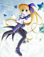 10s 1_female 1girl bad_id bad_pixiv_id blonde_hair blush bodysuit bottomwear female female_focus fight_stance flipper full_body gloves gradient gradient_background green_eyes hair_ribbon heterochromia long_hair lyrical_nanoha mahou_shoujo_lyrical_nanoha mahou_shoujo_lyrical_nanoha_vivid mature ponytail red_eyes ribbon safe sensitive side_ponytail simple_background smile solo takamachi_vivio tied_hair topwear vivid vivio white_background // 796x1038 // 274.4KB