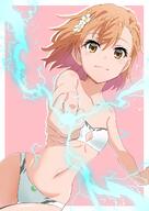 1 1girls 3 2020 bare_shoulders bare_thighs bikini blush breasts brown_eyes brown_hair brunette coin collarbone electricity gekota ging-maru ginmaru hair_flower hair_ornament hips human midriff misaka_mikoto navel pixiv pixiv_6626106 pixiv_84167140 railgun short_hair simple_background small_breasts smile solo solo_female swimsuit teenage_girl teenager thighs to_aru_kagaku_no_railgun to_aru_majutsu_no_index wide_hips young とある1000users入り とある科学の超電磁砲 れーるがん！ 剥ぎ取りたいパンツ 御坂美琴 水着 銀丸 // 1131x1600 // 1.2MB