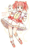 1girl bangs blush bow bubble_skirt buttons character_name chest_jewel choker commentary_request d dated dress dress_bow emurin flat_chest footwear_bow frilled_dress frilled_legwear frilled_skirt frilled_socks frills full_body gem gloves hair_bow kaname_madoka kneehighs looking_at_viewer magical_girl mahou_shoujo_madoka_magica miniskirt open_mouth petticoat pink_bow pink_dress pink_eyes pink_footwear pink_hair puffy_short_sleeves puffy_sleeves red_choker red_gemstone sensitive short_dress short_hair short_sleeves short_twin_tails short_twintails skirt smile socks solo square_neckline twin_tails twintails white_gloves white_legwear white_skirt white_sleeves white_socks // 550x886 // 180.4KB