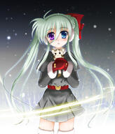 10s 1_female 1girl asteion asteon belt blue_eyes blush cat earmuffs einhart_stratos feline female flipper gray_hair green_hair hair_ribbon heterochromia holding long_hair long_sleeves lyrical_nanoha mahou mahou_shoujo_lyrical_nanoha mahou_shoujo_lyrical_nanoha_vivid mammal mature md5_mismatch mittens purple_eyes ribbon safe sensitive shoujo_lyrical_nanoha_vivid skirt snow solo tied_hair twintails // 750x879 // 211.0KB