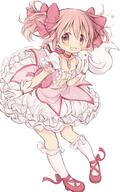 1girl absurdres bow bubble_skirt clothing d eyebrows_visible_through_hair eyes_visible_through_hair female full_body gloves high_resolution highres hitode kaname_madoka kyubey legwear lolibooru looking_at_viewer magia__mahou_shoujo_madoka_magica_gaiden magia_record_mahou_shoujo_madoka_magica_gaiden magical_girl mahou_shoujo_madoka_magica open-mouth_smile open_mouth outstretched_arm outstretched_arms pink_eyes pink_hair s safe sankaku sensitive short_hair short_twin_tails short_twintails skirt small_kyubey smile solo tied_hair twin_tails twintails very_high_resolution white_gloves white_legwear // 2570x4096 // 1014.1KB