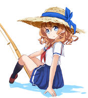 10s 1_female 1girl abe_kanari black_legwear blue_eyes blue_skirt brown_hair danbooru female fishing_rod footwear hat headwear high_school_fleet legwear loafers looking_at_viewer mature neckerchief pleated_skirt pov red_neckerchief red_neckwear safe sailor_collar sailor_uniform school_uniform schoolgirl_uniform serafuku shoes short_hair short_sleeves simple_background sitting skirt slip-on_shoes solo sun_hat uniform wavy_hair white_background white_sailor_collar yanagiwara_maron yokosuka_girls_marine_high_school_uniform // 790x870 // 354.0KB