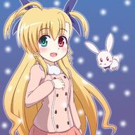 1_female blonde_hair hair_ribbon heterochromia long_hair mahou_shoujo_lyrical_nanoha mahou_shoujo_lyrical_nanoha_vivid solo vivio young // 1280x1280 // 161.4KB