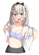 bra ichika_(kantoku) kantoku open_shirt pixiv_1565632 questionable seifuku undressing うらみせ // 1539x2200 // 704.9KB