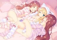 3girls ;o ahoge alternate_hairstyle alternative_hairstyle animal_hood ass bare_shoulders barefoot between_legs between_thighs blonde blonde_hair blouse blue_eyes blush bodily_fluids breast_grab breasts brown_hair closed_eyes commentary_request contentious_content drooling eyebrows_visible_through_hair eyes_closed feet female female_only girl_sandwich grabbing groping hair_down hand_between_legs hand_on_another's_chest hand_on_chest hazuki_watora hood hooded_pajamas hoodie jpeg_artifacts kani_biimu leg_between_thighs leg_warmers legs lesbian loli loli_on_loli lolibooru long_hair lying mature minazuki_sarami multiple_females multiple_girls naked_hoodie nightwear no_bra no_pants no_shoes off-shoulder off_shoulder on_back on_side one_eye_closed open_clothes open_mouth open_shirt original pajamas peko peko_(luminocity) q questionable red_hair saliva sandwiched sankaku sankaku_channel shimotsuki_potofu shirt sleeping socks thigh_against_crotch toeless_legwear toes trap_family wavy_hair young yuri // 1000x707 // 115.3KB