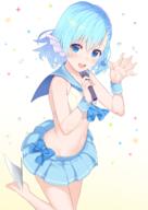 1 1_female 1girl animal_ears bangs bare_shoulders barefoot beads blue_bow blue_eyes blue_hair blue_skirt blush bow bubble clavicle collarbone commentary_request crop_top d danbooru danbooru-safebooru ears elliot_leucosia enjo_kouhai enjou_kouhai_oshiego_wa_elf_ryuu_ningyo_jinrou eyebrows eyebrows_visible_through_hair feet female fins fish_girl hair_beads hair_between_eyes hair_ornament happy head_fins high_resolution highres holding holding_microphone holding_object home_(19754492_-_たくのみ)\i_74662044_t_ライブの人魚 home_(19754492_-_たくのみ)\i_74838483_p_1_t_ファンティアはじめました leg_up light_background lolibooru lolibooru.moe looking_at_viewer medium_hair merfolk mermaid microphone midriff mobile_wallpaper mythical navel open-mouth_smile open_mouth original original_character phone_wallpaper pixiv_19754492 pixiv_74662044 pixiv_74838483 pixiv_id_19754492 pleated_skirt point_of_view pov q questionable raised_leg ribbon safe safebooru sailor_collar sankaku sankaku_channel school_uniform sensitive shirt short_hair simple_background singing skirt sleeveless sleeveless_outfit smile solo sparkle stading standing standing_on_one_leg star star_(symbol) stars stomach takunomi takunomi_at_home teeth uniform upper_teeth upper_teeth_only wallpaper webbed webbed_hands white_background wrist_cuffs たくのみ エリオ オリジナル オリジナル3000users入り ファンティア ファンティアはじめました ライブの人魚 人魚 水かき 裸足 // 1000x1414 // 675.1KB