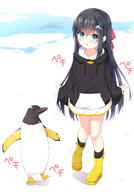 1_female 1girl animal anime-pictures.net aqua_eyes avian bangs bird bird_(birds) black_hair black_hoodie black_legwear black_socks blue_eyes blurry blurry_background blush boots bow depth_of_field dolphin_hair_ornament drawstring eyebrows eyebrows_visible_through_hair female footwear fringe full_body girl green_eyes hair_between_eyes hair_bow hair_ornament hair_ribbon hairclip half_updo hieroglyph high_resolution highres hood hood_down hoodie jacket knee_socks kouda_suzu legwear loli long_hair long_sleeves looking_away looking_down looking_to_the_side nyau--n o open_mouth original original_character outdoors outside payot penguin pixiv red_bow ribbon ribbon_(ribbons) rubber rubber_boots safe single sleeves_past_wrists socks tall_image very_long_hair walking yellow_footwear なにこれかわいい ふぇありぃあい ふぇありぃあい＠1日目a59ｂ ふぇありぃあい＠fanbox ぺんぎんと女の子 オリジナル オリジナル7500users入り ハーフアップ ペンギン 女の子 // 1029x1470 // 582.3KB