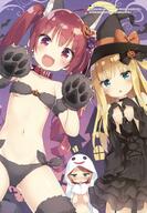 3girls >d absurd_resolution absurdres ahoge animal_ears animal_hands bed_sheet bikini black_dress blonde_hair blush bodily_fluids breasts brown_hair chestnut_mouth collar covering covering_chest d dog_ears dress duplicate ears female fur garter_straps ghost_costume ghost_pose gloves green_eyes hair_ornament hair_tie halloween halloween_costume hat hazuki_watora headwear high_resolution highres inumimi jack-o'-lantern jack-o'-lantern_hair_ornament jpeg_artifacts kani_biimu large_filesize legitimate_variation lingerie long_hair looking_at_viewer luminocity male mature minazuki_sarami multiple_females multiple_girls naked_sheet navel nose_blush open-mouth_smile open_mouth original original_5000_users_bookmark original_character paw_gloves paws peco peko peko_(luminocity) pov q questionable red_eyes red_hair sankaku scan shimotsuki_potofu side-tie_bikini side-tie_bikini_bottom sidelocks small_breasts smile stomach swimsuit swimwear tail tears tied_hair trio twin_tails twintails underboob underwear v-shaped_eyebrows very_high_resolution witch witch_hat with_hat 「おかしくれなきゃ！」「いたずらしちゃうし」 ぺこ／かにビーム イタズラされたい サラミ トリック・オア・トリート ハロウィン ポトフちゃん ワトラ // 2355x3387 // 5.7MB