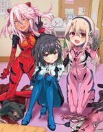 3girls _3.0_you_can_(not)_redo animal_hat asuka_langley_sohryu_(cosplay) badge bangs bed bedroom between_legs black_bodysuit black_eyepatch black_gloves black_hair black_headwear blonde_hair blue_bodysuit blush bodysuit boshi_(a-ieba) breasts brown_eyes brown_skin bulletin_board button_badge carpet cat_hat chloe_von_einzbern clipboard clothes_on_floor clothes_removed clothing commentary_request cosplay crossed_arms d danbooru dark-skinned_female dark_skin drawer eyebrows_visible_through_hair eyepatch fatekaleid_liner_prisma_illya fate_(series) female female_focus full_body gelbooru glasses gloves grey_background hair_between_eyes hair_ornament hairband hand_between_legs hand_up hat headwear high_resolution ikari_shinji ikari_shinji_(cosplay) illyasviel_von_einzbern indoors jacket jacket_removed kneeling knees_up lolibooru long_hair long_sleeves looking_at_viewer low_twintails makinami_mari_illustrious makinami_mari_illustrious_(cosplay) medium_hair megane miyu_edelfelt multicolored_clothes multicolored_jacket multicoloured_clothes multiple_girls neon_genesis_evangelion newsboy_cap open-mouth_smile open_mouth orange_eyes pilot_suit pink_bodysuit pink_hair plugsuit pointing pointing_down ponytail rebuild_of_evangelion red-framed_eyewear red_bodysuit red_eyes red_jacket safe safebooru semi-rimless_eyewear sensitive shiny shiny_hair sidelocks sitting skin_tight small_breasts smile soryu_asuka_langley souryuu_asuka_langley souryuu_asuka_langley_(cosplay) standing striped striped_jacket stuffed_toy tbib tied_hair twin_tails twintails two-tone_jacket two_side_up unworn_clothes unworn_jacket v white_bodysuit white_jacket yellow_eyes // 1172x1500 // 344.3KB