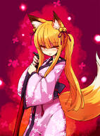 182552 1_female 1girl animal_ears animal_tail bad_link bee_(deadflow) bell blonde blonde_hair blush deadflow ears facial_tattoo female fox_ears fox_tail hair_bell hair_ornament head_down japanese_clothes katana kimono kitsunemimi long_hair mature noconol obi orange_eyes original pink_kimono robe s safe sankaku sash sensitive solo sword tail tattoo tongue tongue_out traditional_media very_long_hair wafuku weapon // 840x1138 // 420.5KB