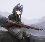 182552 1_female 1girl 2d 894 animal_ears arisaka assault_rifle bee_(deadflow) black_hair bolt_action boots brown_eyes buttons capelet clothing coat commentary danbooru deadflow ears eyebrows female firearm fog footwear fox_ears gloves grass gun legwear long_hair looking_at_viewer mature mist mountain noconol open_mouth original outdoors outside pants pixiv_182552 pixiv_50619831 point_of_view pov rifle s safe sankaku sankaku_channel sensitive short_eyebrows sitting solo tagme tail thick_eyebrows type_99_short_rifle uniform weapon б おきつね メイキング希望 九九式 九九式短小銃 狐娘 狐耳 // 1084x1019 // 179.8KB