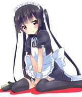 1_female 1girl bad_id bad_pixiv_id black_hair black_legwear black_thighhighs blush bodily_fluids crying explicit explicit_content female headdress hime_cut if_they_mated k-on! kneeling kurou_(quadruple_zero) legwear long_hair maid maid_headdress nakano_azusa nsfw original photoshop_(medium) pout pouting red_eyes s safe sankaku sankaku_channel sensitive simple_background sitting solo t tamaran tears thigh-highs thighhighs tied_hair twintails two_side_up v_arms wariza white_background wrist_cuffs // 800x949 // 334.4KB