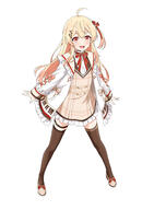 1girl absurdres ahoge blonde_hair blush bow brown_dress brown_thighhighs dress felutiahime frilled_dress frills full_body hair_ornament highres hololive jacket long_hair long_sleeves looking_at_viewer musical_note musical_note_hair_ornament one_side_up open_clothes open_jacket open_mouth otonose_kanade red_eyes ribbon shoes simple_background smile solo standing thigh-highs virtual_youtuber white_background white_jacket // 2200x3000 // 1.3MB
