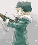 182552 1_female 1girl 2d arisaka arisaka_type_38 bad_id bad_tumblr_id bee_(deadflow) blonde blonde_hair blush bolt_action bullets coat combat_helmet danbooru deadflow fanart female firearm from_side fur fur_trim garrison_cap general gloves green_eyes grey_background grey_gloves gun hat headwear helmet holding holding_gun holding_object holding_weapon in_profile long_sleeves mature military_helmet mosin-nagant mosin_nagant mouth_hold noconol profile questionable reloading rifle s safe sankaku sankaku_channel shell_casing short_hair shoujo_shuumatsu_ryokou side_view simple_background snow snowing solo stahlhelm standing weapon weapons yuuri_(shoujo_shuumatsu_ryokou) // 595x708 // 101.6KB