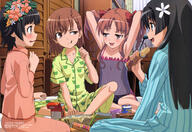 00s 4_females 4girls absurd_resolution absurdres animal_print armpits art black_hair black_panties black_underwear blue_eyes blush bow bow_panties brown_eyes brown_hair candy censored chemise chocolate convenient_censoring female flat_chest flirting flower food frog_print gekota green_eyes green_pajamas hair_bow hair_over_breasts head_wreath headdress high_resolution highres imageboard_desourced lingerie long_hair male mature megami megami_magazine misaka_mikoto multiple_females multiple_girls nightwear non-web_source official_art pajama pajamas panties pink_eyes pocky pose questionable raildex safe saten_ruiko see-through sensitive shirai_kuroko short_hair smile tied_hair to_aru_kagaku_no_railgun to_aru_majutsu_no_index toaru_kagaku_no_railgun toaru_majutsu_no_index twintails uiharu_kazari underwear uneven_eyes wreath yanagi_shinsuke // 5938x4087 // 2.9MB