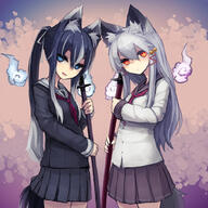 +_+ 11_aspect_ratio 182552 2girls 6 912 animal_ears animal_tail bee_(deadflow) bell black_hair black_serafuku black_skirt blue_eyes blue_hair blush commentary_request deadflow ears female fox_ears fox_fire fox_tail gotta gotta3 hair_ornament hair_ribbon hair_tie jingle_bell katana kitsunemimi long_hair long_sleeves looking_at_viewer mature multicolored_hair multiple_females multiple_girls noconol one-eyed open_mouth original pixiv_182552 pixiv_48974215 pleated_skirt red_eyes ribbon s safe sailor_collar sailor_uniform sankaku sankaku_channel school_uniform schoolgirl_uniform sensitive serafuku silver_hair skirt smile smoke streaked_hair sword tail tied_hair twintails two-tone_hair uniform weapon white_hair б マカロフ 久龍コハク 単眼 狐耳 霊狐ヤスツナ // 931x931 // 255.7KB