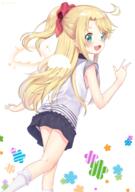 1_female 1girl 2d_art 3 afterimage ahoge ahoge_wag bad_source bangs bare_arms bare_shoulders black_skirt blonde_hair blue_eyes blush bobby_socks bow clothing commentary commentary_request d dress dx dx_(dekusu) explicit_content expressive_hair eyebrows eyebrows_visible_through_hair female female_only footwear garrison_cap green_eyes hair_bow hair_ornament hair_tie hand_up happy himesaka_noa kneepits legwear loli lolicon long_hair looking_at_viewer looking_back mature nsfw open-mouth_smile open_mouth pixiv_72780178 ponytail pov red_bow red_bow_ornament ribbon s safe sensitive shirt simple_background skirt sleeveless sleeveless_outfit sleeveless_shirt smile socks solo sparkle striped striped_pattern tied_hair twitter_username w watashi_ni_tenshi_ga_maiorita! white_background white_legwear white_shirt white_socks white_wings wings writingdesk18 young おつくえ_✍️ わたてん1000users入り 姫坂乃愛 私に天使が舞い降りた! 私服乃愛ちゃん // 1739x2480 // 2.1MB