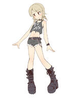 14 1girl 2d_art bare_arms bare_shoulders belt belt_buckle black_belt black_collar black_footwear black_shirt black_shorts black_tank_top blush boots brown_eyes brown_hair buckle chain chains closed_mouth collar cosplay cosplay_request female full_body fur-trimmed_shorts fur_trim idolmaster idolmaster_cinderella_girls looking_away midriff morikubo_nono navel pixiv_87964140 ringlets s safe shirt short_shorts shorts simple_background solo stomach tank_top uccow ucuccow watch white_background wristwatch アイドルマスターシンデレラガールズ アイマス500users入り ペルソナ4 丑 森久保乃々 落書きまとめ // 600x800 // 72.1KB