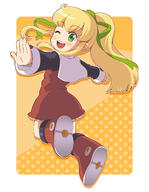 1_female 1girl adotadot blonde_hair boots capcom dress female female_focus footwear full_body green_eyes hair_ribbon hair_tie high_resolution kawaii ki_(adotadot) long_hair long_sleeves mega_man_(classic) mega_man_(series) megaman megaman_100+_bookmarks midair one_eye_closed open_mouth outstretched_arm outstretched_arms ponytail red_skirt ribbon robot_master rockman rockman_(classic) roll roll-chan roll_(mega_man) safe sensitive sidelocks skirt solo tied_hair wink yellow_background ウィンク クソ虫 ロックマン ロックマン100users入り ロールちゃん ロールちゃん(ロックマン) 可愛い // 1240x1600 // 647.0KB