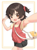 1girl 2d_art 52280646_user_rkyd4344 akagi_miria ambiguous_background armpit_peek armpits atfbooru.ninja bag black_hair black_skirt blush bookbag brown_eyes brown_hair buttons clothing commentary_request cute cute_loli d dress eyebrows eyebrows_visible_through_hair female female_only flat_chest general holding_camera idolmaster idolmaster_cinderella_girls looking_at_viewer matanukinuki miria_akagi multicolored_dress open_mouth pettanko pinafore_dress pixiv pixiv_107386402 pixiv_52280646 safe self_shot selfie selfy sensitive short_twintails shoulder_bag skirt sleeveless sleeveless_dress smile solo the__cinderella_girls the_cinderella_girls tied_hair twintails two_side_up u149 user_rkyd4344 v white_background またぬき みりあちゃん アイドルマスターシンデレラガールズ 赤城みりあ // 1500x2000 // 1.0MB