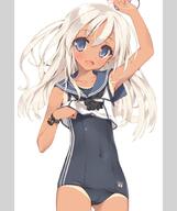 10s 1_female 1girl arm_up armpits blonde_hair blue_eyes blush clothes_lift commentary_request covered_navel crop_top dakimakura dakimakura_(medium) dark_skin female flower hair_flower hair_ornament kantai_collection long_hair looking_at_viewer mature navel one-piece_swimsuit one-piece_tan one_arm_up open_mouth ro-500_(kancolle) ro-500_(kantai_collection) safe sailor_collar school_swimsuit school_uniform sensitive serafuku simple_background smile solo stomach sukumizu swimsuit swimsuit_under_clothes swimwear tan tan_lines tanline tanlines tanned thigh_gap tsurusaki_takahiro white_background // 839x1000 // 78.8KB