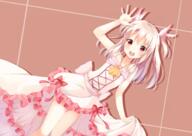 1_female 1girl alternate_costume blonde_hair blush bow collarbone commentary_request d dress dutch_angle fate fatekaleid fatekaleid_liner_prisma_illya fate_(series) female hair_ornament happy illyasviel_von_einzbern loli long_hair looking_at_viewer mature nonono nonono_(nononotea) nononon open_mouth pink pink_theme pov questionable red_eyes ribbon ribbons safe sensitive silver_hair simple_background skirt_hold smile solo tied_hair twintails waving young ののの イリヤ // 1412x1000 // 821.0KB